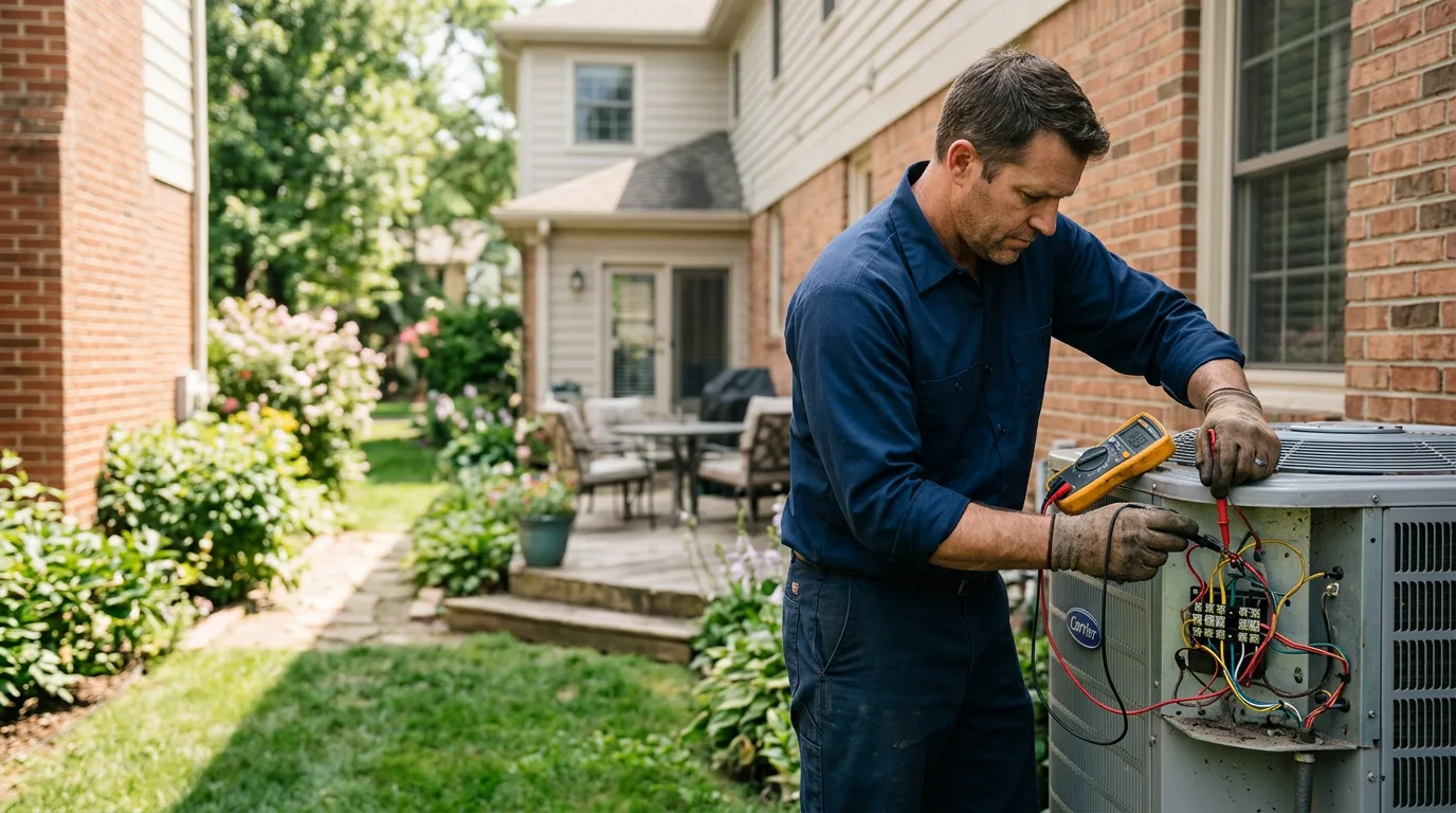 HVAC technician working near East Marion, NY